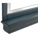 29.00 in. W x 36.00 in. H Framed Rectangular Beveled Edge Bathroom Vanity Mirror in Harbor Blue