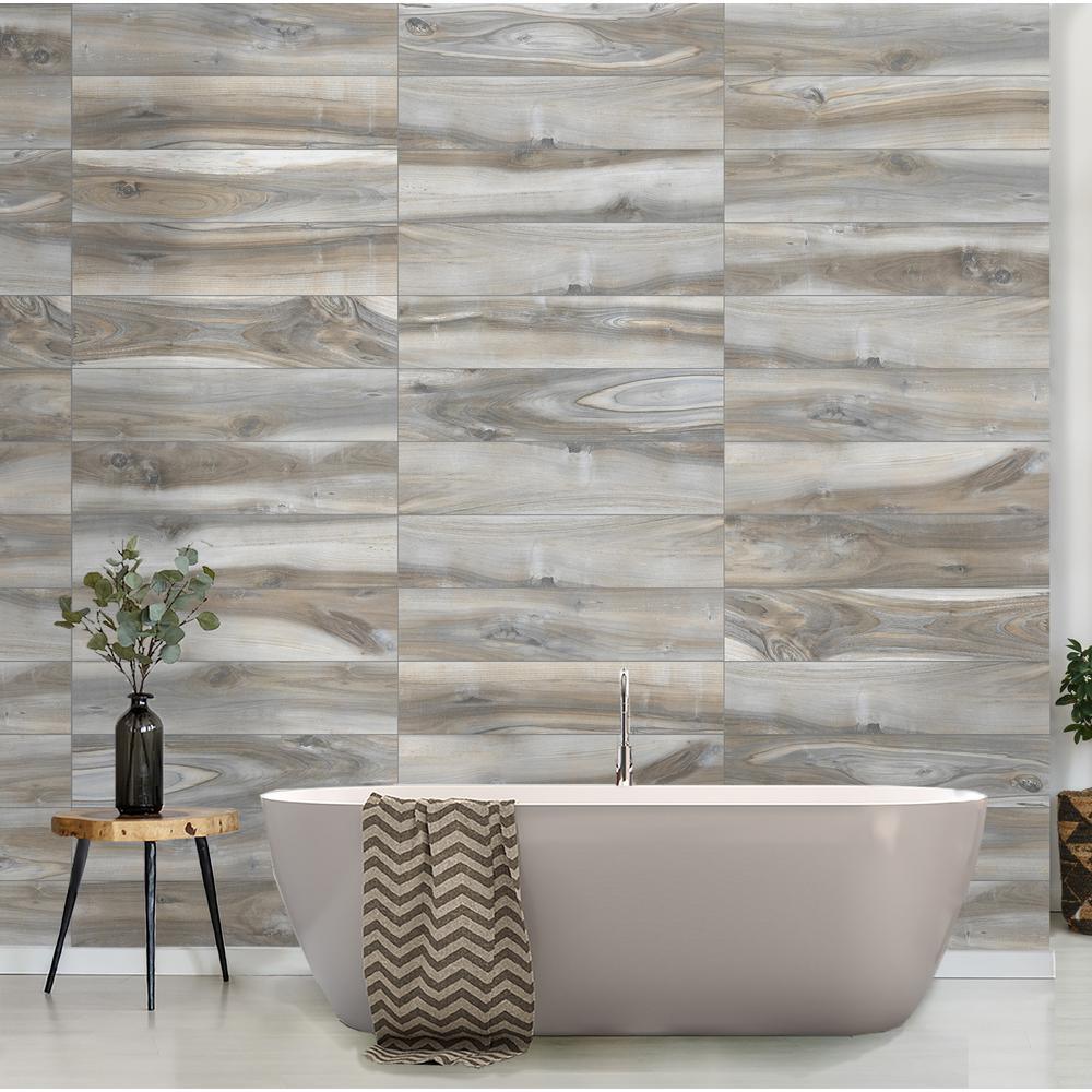 Outer Banks Blue 8 in. x 36 in. Matte Porcelain Floor and Wall Tile (122.4 sq. ft./Pack) - Super Arbor
