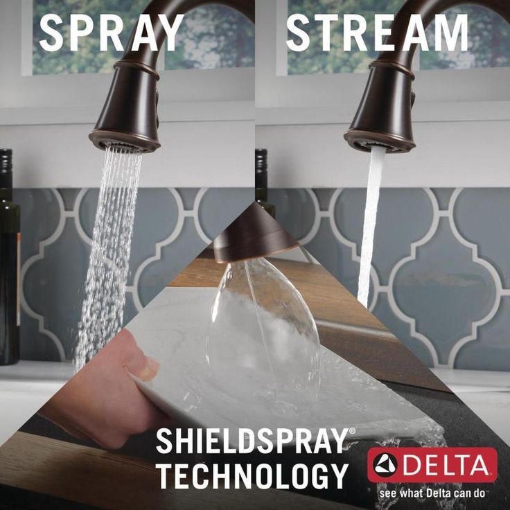 Delta Cassidy Touch2O Venetian Bronze 1-Handle Deck-Mount Pull-Down Touch Kitchen Faucet