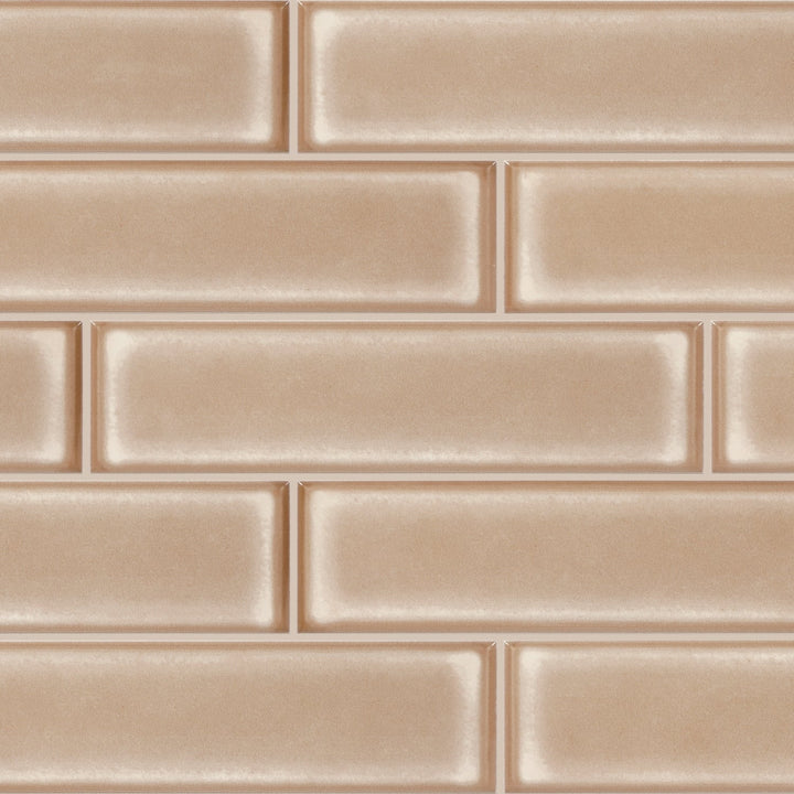 Daltile Vistaframe Sandstone 3-in x 12-in Glossy Ceramic Subway Wall Tile product image