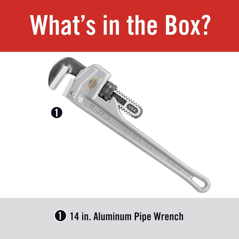 14 in. Model 814 Aluminum Straight Pipe Wrench - Super Arbor