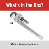 14 in. Model 814 Aluminum Straight Pipe Wrench - Super Arbor