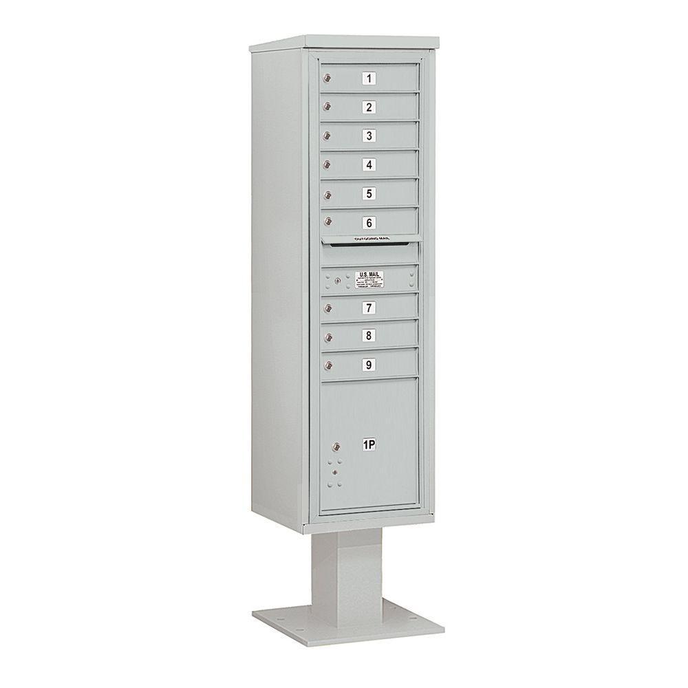3400 Series Black Mount 4C Pedestal Mailbox with 20 MB1 Doors/2 PL - Super Arbor