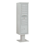 3400 Series Black Mount 4C Pedestal Mailbox with 20 MB1 Doors/2 PL - Super Arbor