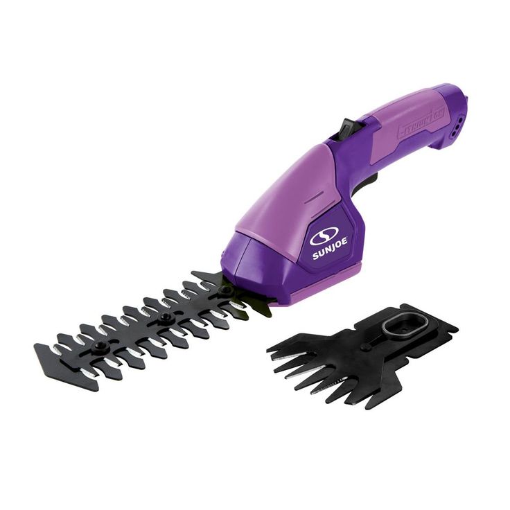 Sun Joe 7.2-Volt Cordless 2-in-1 Grass Shear and Hedge Trimmer, Purple