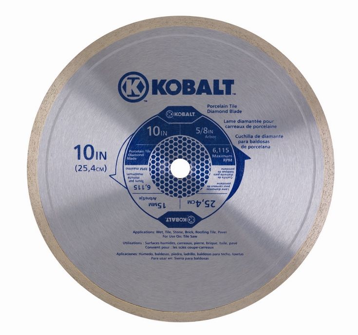 Kobalt 10-in 1-Tooth Wet Continuous Diamond