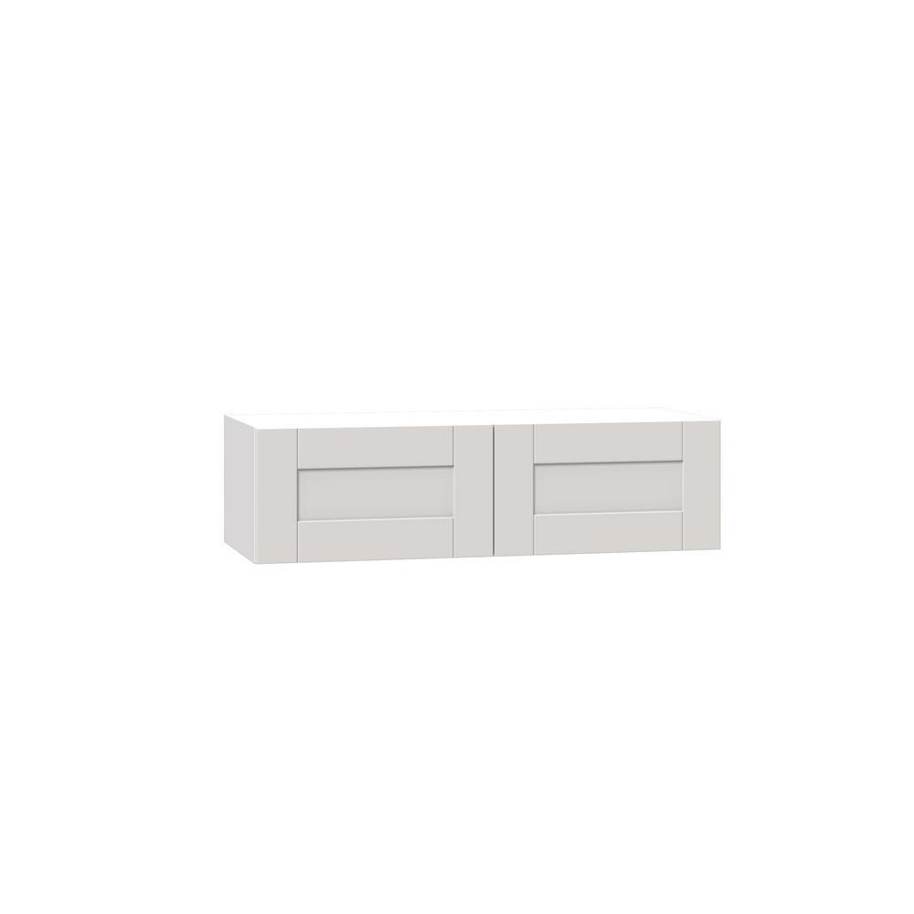 Shaker Assembled 36x20x24 in. Deep Wall Bridge Cabinet in Vanilla White - Super Arbor