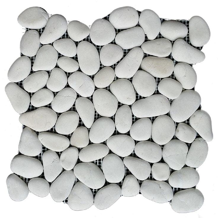 Rainforest White Natural Pebble Floor and Wall Tile 12