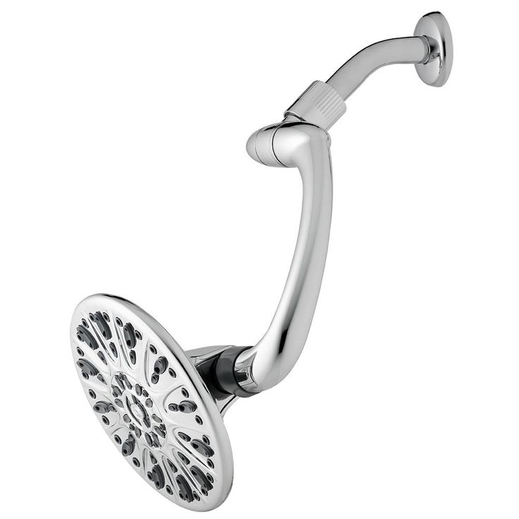 6-Spray 7 in. Single Wall Mount Low Flow Fixed Rain Shower Head in Chrome