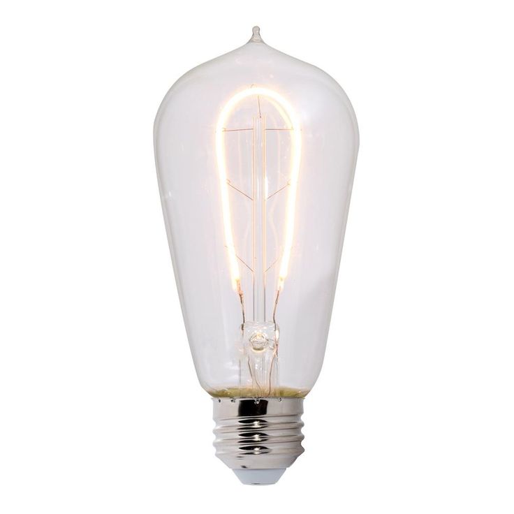 Bulbrite 25-Watt Equivalent ST18 Antique Dimmable Curved Nostalgic Edison LED Light Bulb Amber (2-Pack)