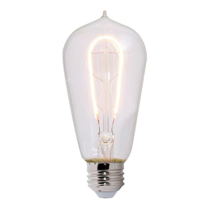 Bulbrite 25-Watt Equivalent ST18 Antique Dimmable Curved Nostalgic Edison LED Light Bulb Amber (2-Pack)