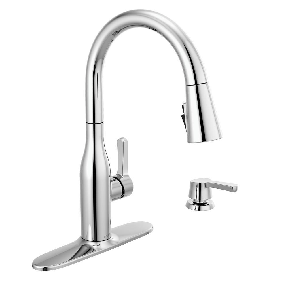 Marca Single-Handle Pull-Down Sprayer Kitchen Faucet with ShieldSpray Technology in Champagne Bronze - Super Arbor