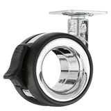 3 in. Vacant Twin Wheel Caster with Brake 121 lbs. Load Capacity