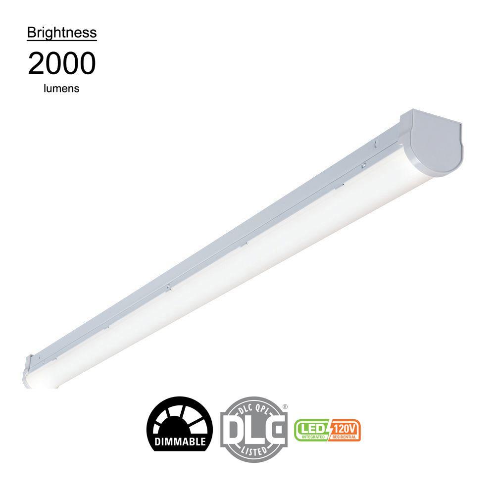 4 ft. Linear White Integrated LED Ceiling Strip Light with 2579 Lumens, 4200K, Dimmable - Super Arbor
