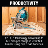18-Volt X2 LXT Lithium-Ion (36-Volt) 12 in. Brushless Cordless Dual-Bevel Sliding Compound Miter Saw Laser Kit (5.0 Ah)