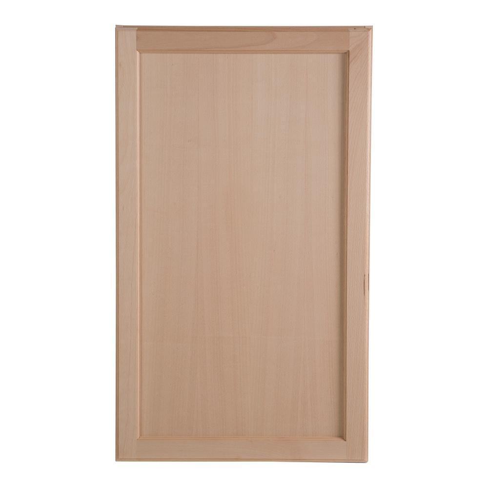 Easthaven Shaker Assembled 36x30x12 in. Frameless Wall Cabinet in Unfinished Beech - Super Arbor