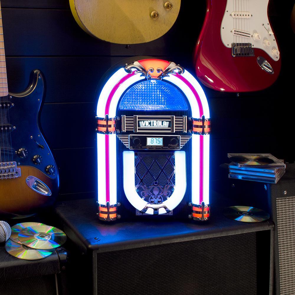 Nostalgic Wood Countertop Jukebox with Built-in Bluetooth - Super Arbor