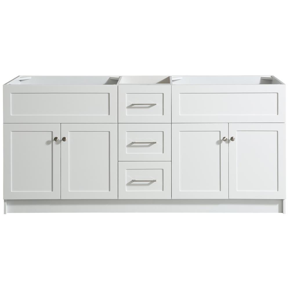 Hamlet 72 in. W x 21.5 in. D x 33.5 in. H Bath Vanity Cabinet Only in White - Super Arbor