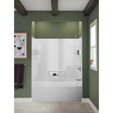 Distinction 60 in. W x 60 in. H Three Piece Glue Up Tub Surrounds in High Gloss White