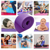 72x24'' Non-Slip Large Thick Foam Floor Exercise Yoga Mat NBR Pilates Home Gym Physio Fitness
