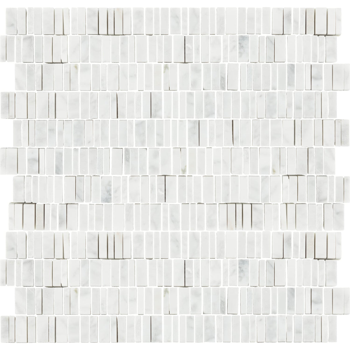 Daltile Marble Carrara White 12-in x 12-in Multi-finish Natural stone Marble Marble look Linear Mosaic Wall Tile product image