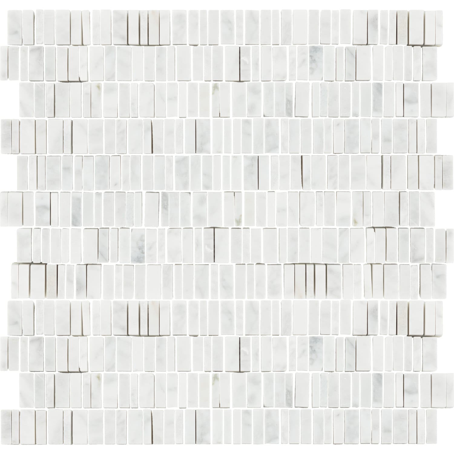 Daltile Marble Carrara White 12-in x 12-in Multi-finish Natural stone Marble Marble look Linear Mosaic Wall Tile product image