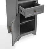Tara 18 in. W x 15 in. D x 67.62 in. H Linen Cabinet in Grey - Super Arbor