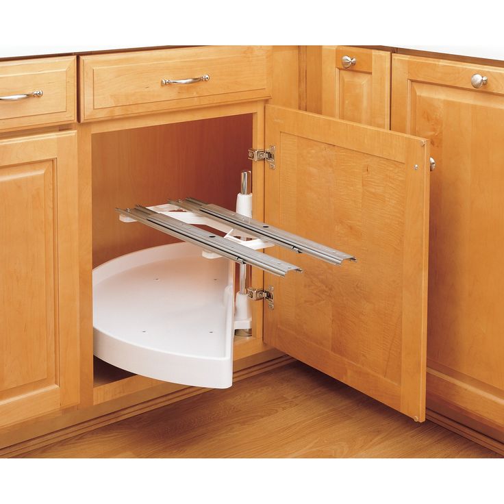 Rev-A-Shelf 2-Tier Plastic Half Moon Cabinet Lazy Susan
