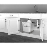 Rev-A-Shelf 20-Quart Plastic Pull Out Trash Can
