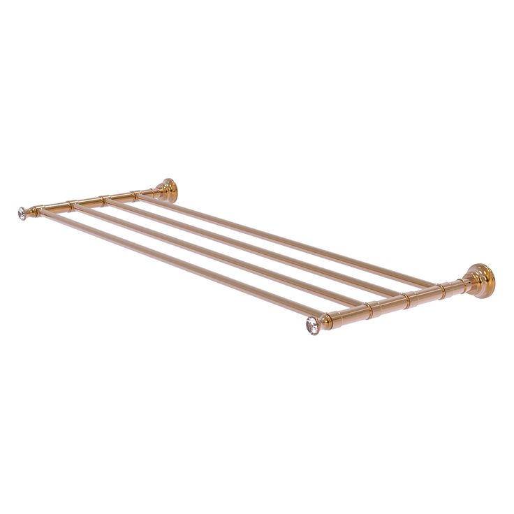 Allied Brass Carolina Crystal Collection 30-in Towel Shelf in Brushed Bronze
