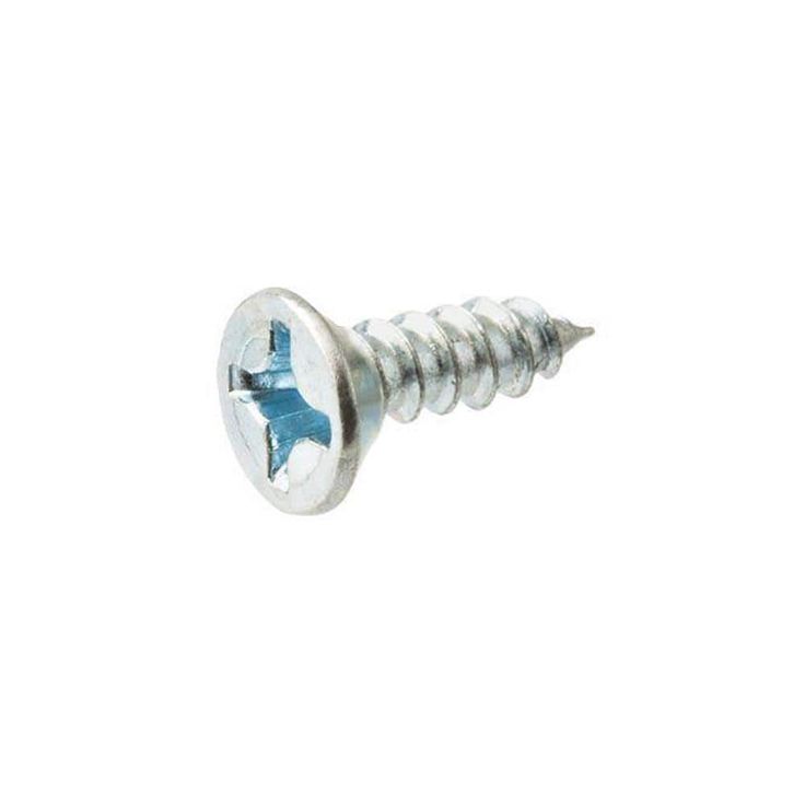 #8 x 3/4 in. Phillips Flat Head Zinc Plated Wood Screw (100-Pack)