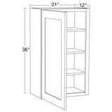 Home Decorators Collection Newport 21 in. W x 12 in. D x 36 in. H Assembled Plywood Wall Kitchen Cabinet in Mythic Blue with Soft Close