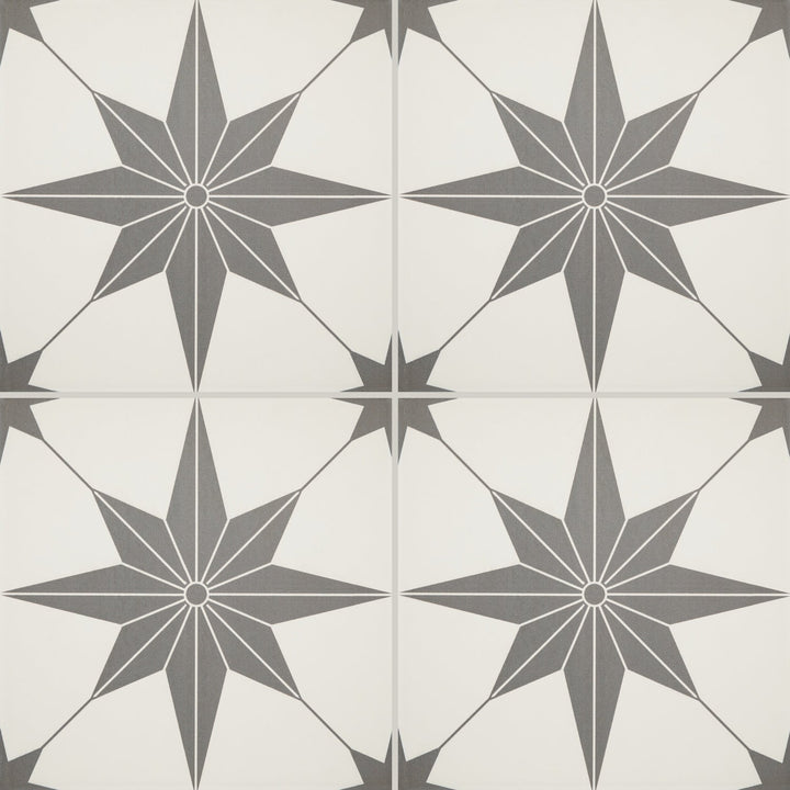 Daltile Memoir Jewel Black 12-in x 12-in Matte Ceramic Patterned Floor and Wall Tile product image