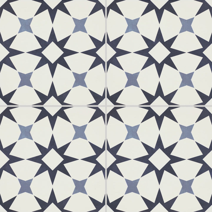 Daltile Memoir Cosmo Blue 12-in x 12-in Matte Ceramic Patterned Floor and Wall Tile product image