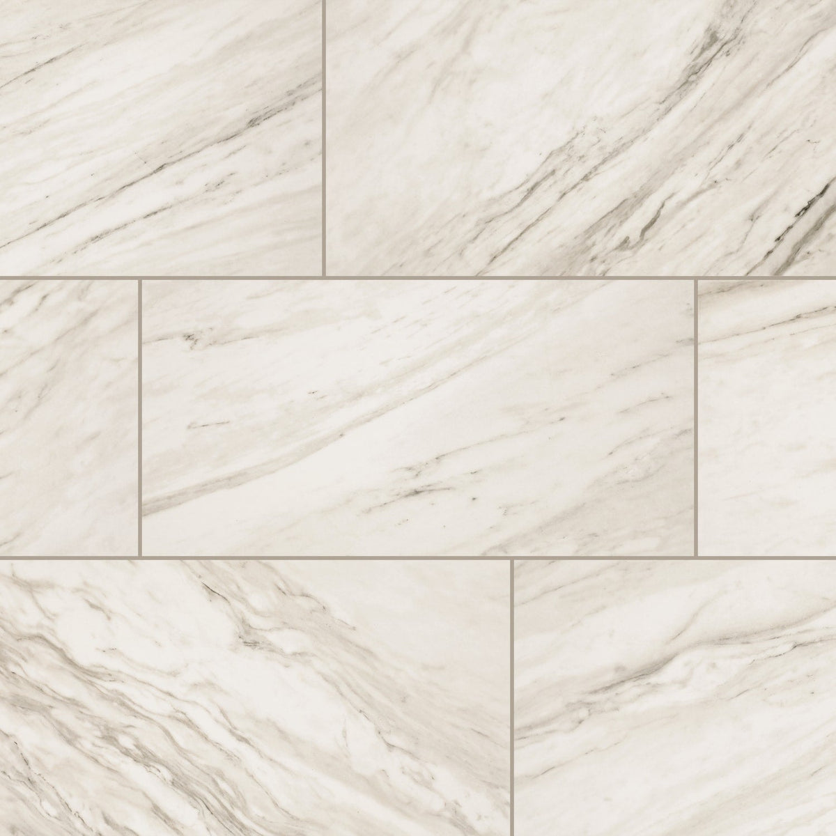 Daltile Perpetuo Timeless White 12-in x 24-in Polished Porcelain Marble look Floor and Wall Tile product image
