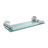 16 in. L x 3 in. H x 5 in. W Clear Glass Bathroom Shelf with Gallery Rail in Oil Rubbed Bronze - Super Arbor