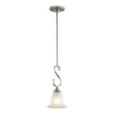 Kichler Monroe Olde Bronze Transitional Etched Glass Bell Pendant Light - Super Arbor