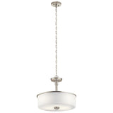 Kichler Joelson Olde Bronze Transitional Etched Glass Drum Convertible Pendant/Semi-flush - Super Arbor