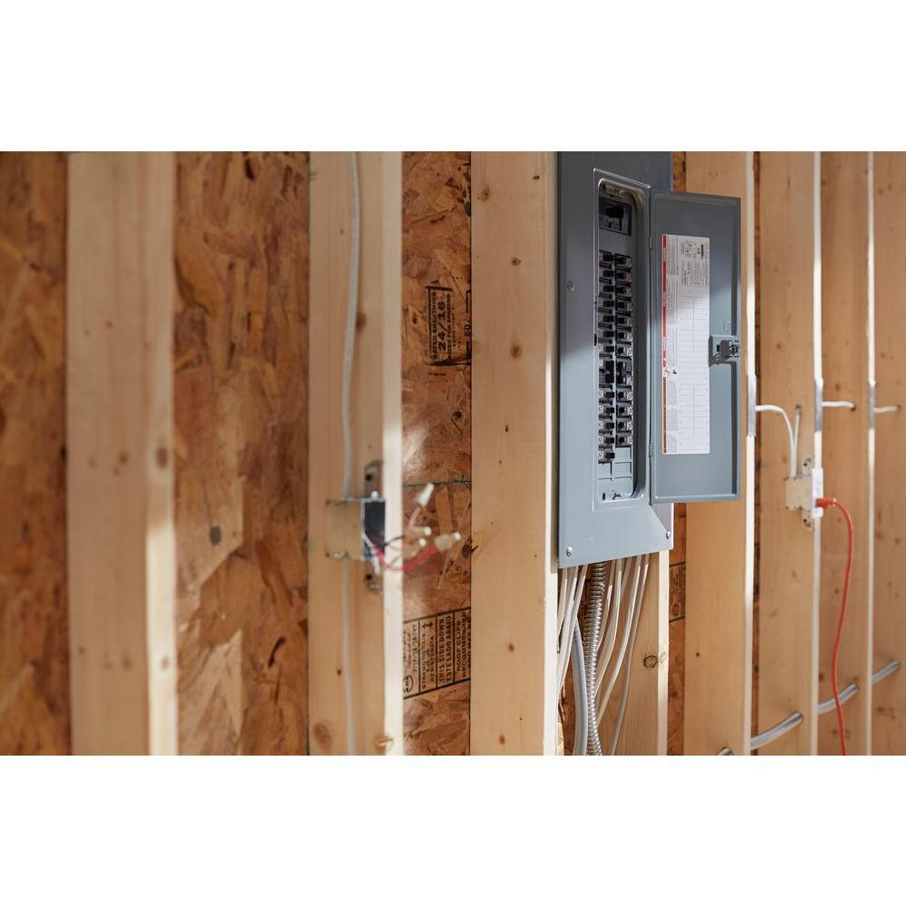 Homeline 200 Amp. 30-Space 60-Circuit Indoor Main Breaker Qwik-Grip Plug-On Neutral Panel, Wiser Energy Monitor - Super Arbor