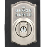 Camelot Satin Nickel Keypad Electronic Door Lock Deadbolt and Georgian Knob - Super Arbor