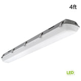 4 ft.¬†96-Watt Equivalence Integrated LED White Strip Light Fixture Vapor Tight 4000K High Output 5400 Lumens Multi-Volt - Super Arbor