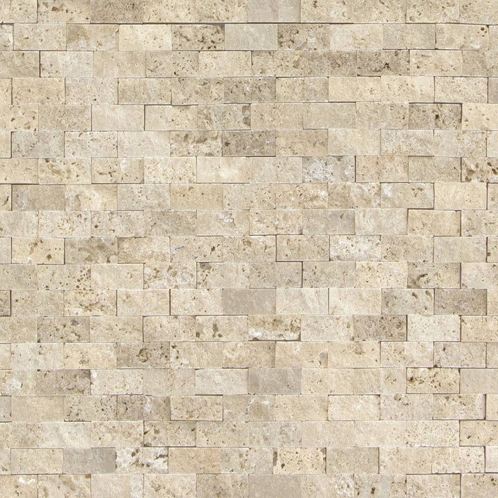 SUNWINGS 3D Stone Beige 10-in x 11-in Matte Natural stone Marble Peel and stick Mosaic Wall Tile product image