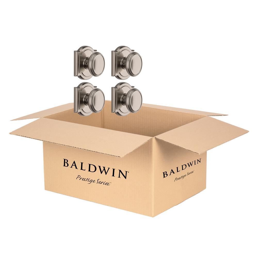Prestige Carnaby Satin Nickel Hall/Closet Door Knob (4-Pack) - Super Arbor