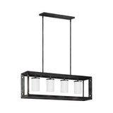Sea Gull Lighting Chatauqua Antique Bronze Modern/Contemporary White Glass Cylinder Kitchen Island Light - Super Arbor