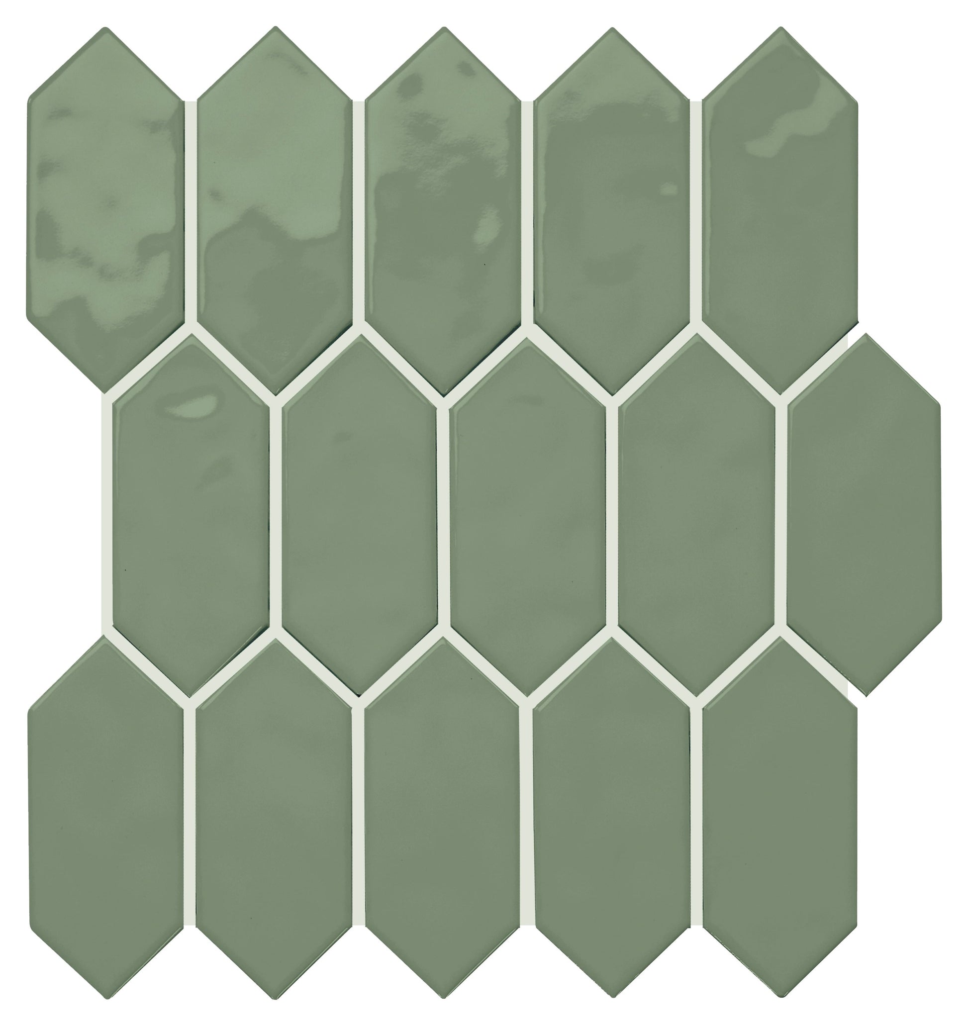 Daltile Mythology Chronos 11-in x 12-in Glossy Ceramic Handcrafted look Mosaic Wall Tile product image