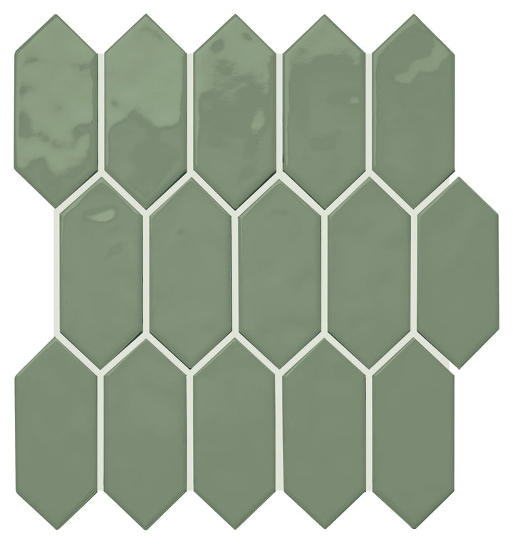 Daltile Mythology Chronos 11-in x 12-in Glossy Ceramic Handcrafted look Mosaic Wall Tile product image