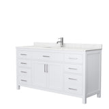 Beckett 72 in. W x 22 in. D Double Bath Vanity in White with Cultured Marble Vanity Top in Carrara with White Basins - Super Arbor