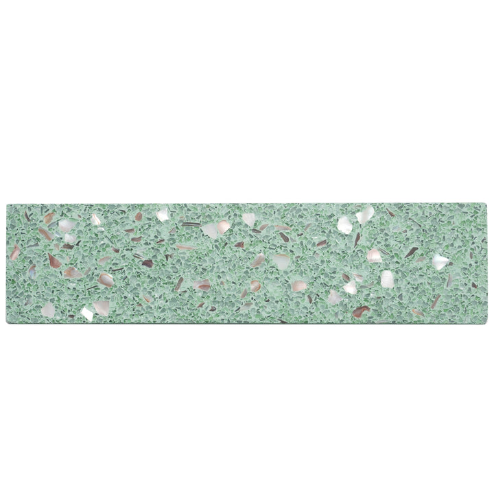 Apollo Tile Amalfi Mint Green with Copper flecks 3-in x 12-in Glossy Natural shell Patterned Floor and Wall Tile product image