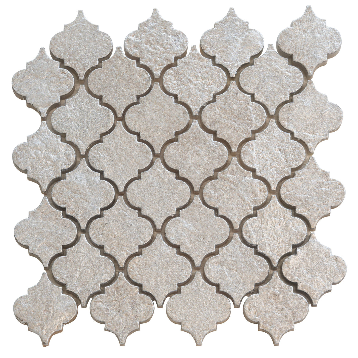 Apollo Tile Artisana Silver Gray 12-in x 12-in Multi-finish Resin Patterned Arabesque Mosaic Wall Tile product image