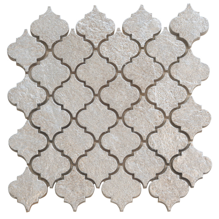 Apollo Tile Artisana Silver Gray 12-in x 12-in Multi-finish Resin Patterned Arabesque Mosaic Wall Tile product image